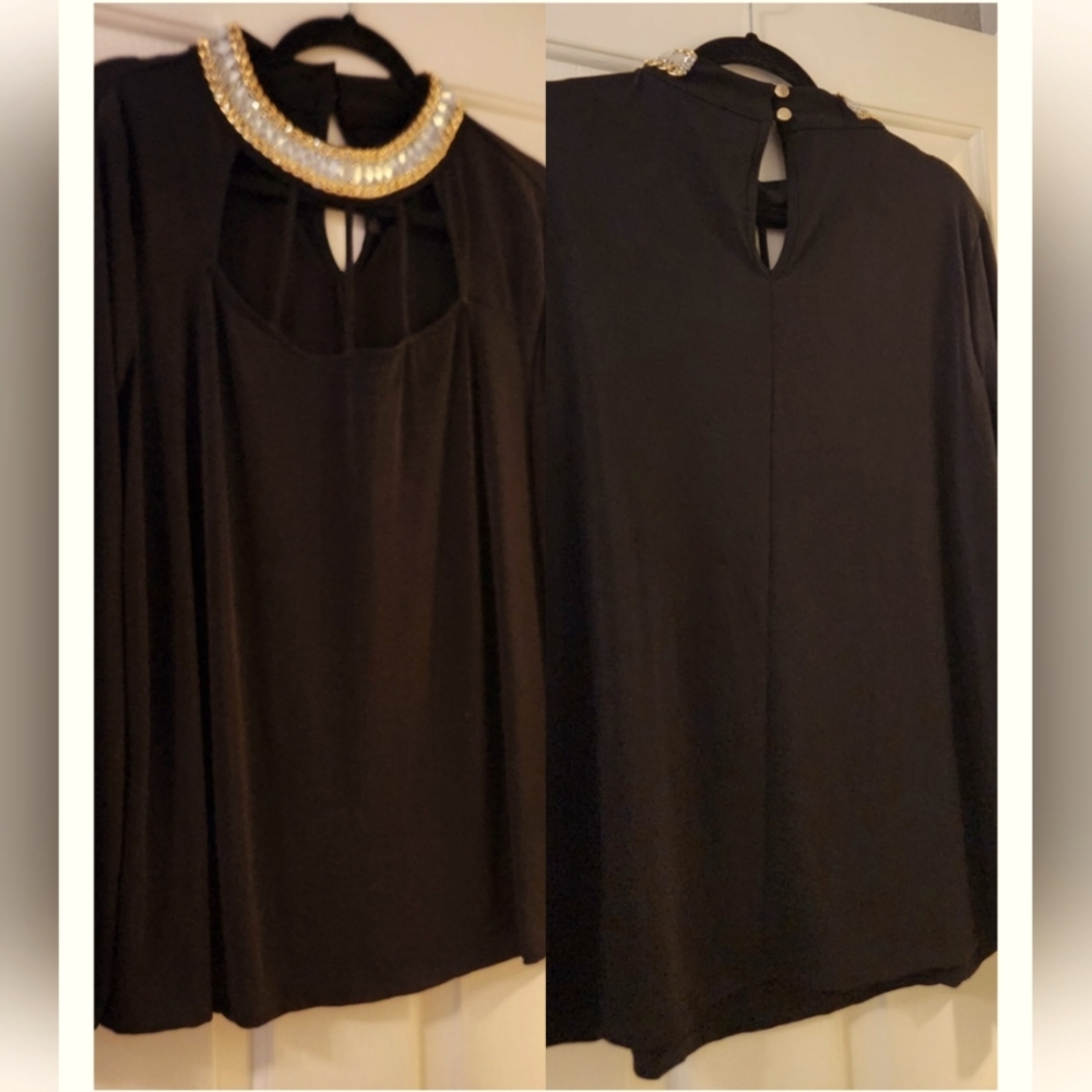 Black evening blouse